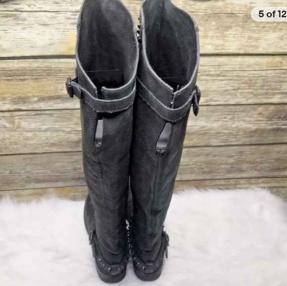 ASH Remix Genuine Leather Knee-High Boots with Metal Studs💀 - Picture 10 of 15